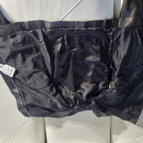 RICK OWENS Black Leather Biker Jacket IT 38, US 2 or XS - Picture 6 of 9